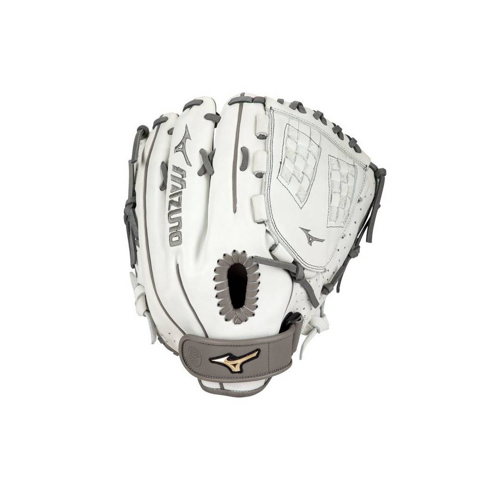 Guanti Mizuno Softball Prime Elite Pitcher/Outfield Fastpitch 12.5" Donna - Bianche/Grigie - 53671-D